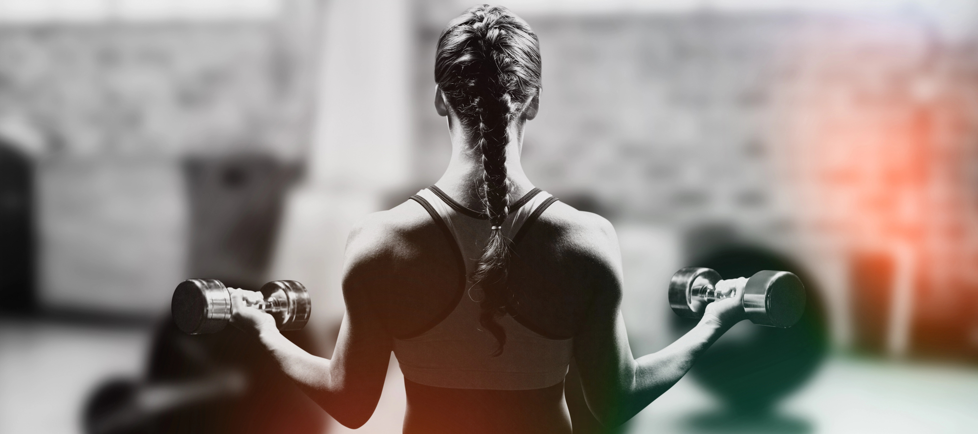Rear view of braided hair woman